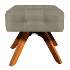 Puff Decorativo Base Giratória Karen Suede Nude G19 - Gran Be