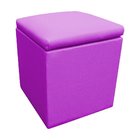Puff Decorativo Baú Dani Quadrado Corino Lilás – D'rossi