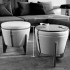 Puff Decorativo Baú Flex Para Mesa Centro Bege