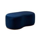 Puff Decorativo Beatriz Veludo Azul Marinho - Montanaris Decor