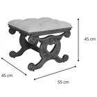 Puff Decorativo Capitonê Com Tachas Eros Preto E Bege