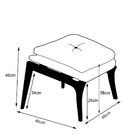 Puff Decorativo Cintia Linho Palha G38 - Gran Belo