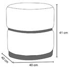 Puff Decorativo Cinto E Aro Rosê Round B-292 Veludo Uva Domi