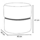 Puff Decorativo Cinto Rosê Round Veludo Verde Musgo Domi