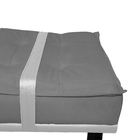 Puff Decorativo Com Cinto Branco Suede Cores - Ds Estofados -