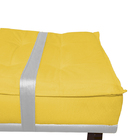 Puff Decorativo Com Cinto Branco Suede Cores - Ds Estofados -