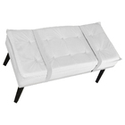 Puff Decorativo Com Cinto Branco Suede Cores - Ds Estofados -