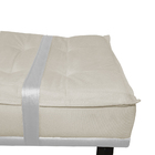 Puff Decorativo Com Cinto Branco Suede Cores - Ds Estofados -