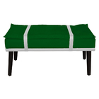 Puff Decorativo Com Cinto Branco Suede Cores - Ds Estofados -