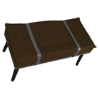 Puff Decorativo Com Cinto Cinza Suede Cores - Ds Estofados -