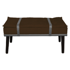 Puff Decorativo Com Cinto Cinza Suede Cores - Ds Estofados -