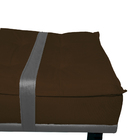 Puff Decorativo Com Cinto Cinza Suede Cores - Ds Estofados -