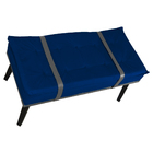 Puff Decorativo Com Cinto Cinza Suede Cores - Ds Estofados -