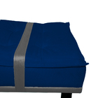 Puff Decorativo Com Cinto Cinza Suede Cores - Ds Estofados -