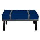 Puff Decorativo Com Cinto Cinza Suede Cores - Ds Estofados -