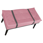 Puff Decorativo Com Cinto Cinza Suede Cores - Ds Estofados -