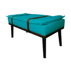 Puff Decorativo Com Cinto Marrom Suede Cores - Ds Estofados -