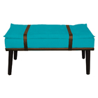 Puff Decorativo Com Cinto Marrom Suede Cores - Ds Estofados -