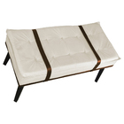 Puff Decorativo Com Cinto Marrom Suede Cores - Ds Estofados -