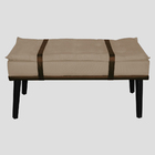 Puff Decorativo Com Cinto Marrom Suede Cores - Ds Estofados -