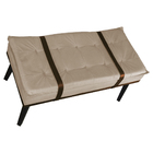 Puff Decorativo Com Cinto Marrom Suede Cores - Ds Estofados -