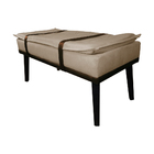 Puff Decorativo Com Cinto Marrom Suede Cores - Ds Estofados -