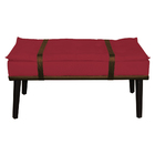 Puff Decorativo Com Cinto Marrom Suede Cores - Ds Estofados -