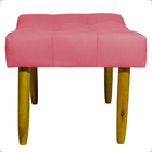 Puff Decorativo Confortável Retangular Para Sala Recepção Qua