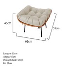 Puff Decorativo Costela Base Fixa Corano - Doce Sonho Móveis