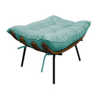 Puff Decorativo Costela Base Fixa Suede - Doce Sonho Móveis -