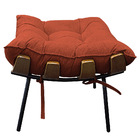 Puff Decorativo Costela Base Fixa Suede Terracota - Amarena M