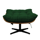 Puff Decorativo Costela Base Giratória Suede - Doce Sonho Móv