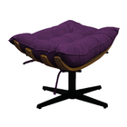 Puff Decorativo Costela Base Giratória Suede Roxo - Doce Sonh