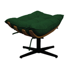 Puff Decorativo Costela Base Giratória Suede Verde - Doce Son