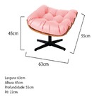 Puff Decorativo Costela Base Giratório Corano - Doce Sonho Mó