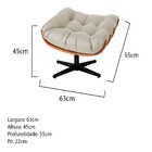 Puff Decorativo Costela Base Giratório Corano - Doce Sonho Mó