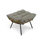 Puff Decorativo Costela Sala E Escritório Suede Cappuccino