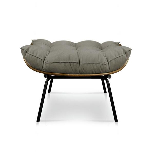 Puff Decorativo Costela Sala E Escritório Suede Cappuccino