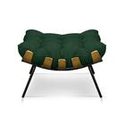 Puff Decorativo Costela Sala E Escritório Veludo Verde