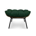 Puff Decorativo Costela Sala E Escritório Veludo Verde