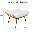Puff Decorativo Costela Suede Branco - Ds Estofados