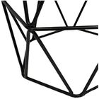 Puff Decorativo Cristal Veludo Cinza Camurça Base Preto