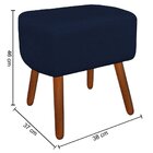 Puff Decorativo Curvo Agatha Suede Azul Marinho – D'rossi