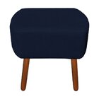 Puff Decorativo Curvo Agatha Suede Azul Marinho – D'rossi