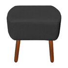 Puff Decorativo Curvo Agatha Suede Grafite – D'rossi