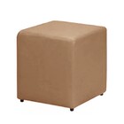 Puff Decorativo Dado Suede Bege Rosado - Dominic Decor