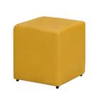 Puff Decorativo Dado Suede Mostarda - Dominic Decor