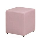 Puff Decorativo Dado Suede Rosa Bebe - Dominic Decor