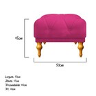 Puff Decorativo Dani Pés Provençais Suede Pink - Amarena Móve