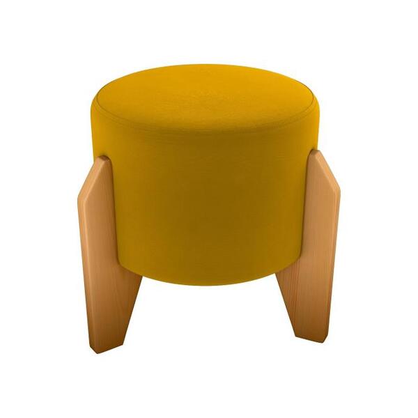 Puff Decorativo Descanso Luxo Matrix Amarelo